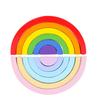 Wooden Rainbow Toys Children Wooden Blocks Toy Kids Montessori Educational Creative Didactical Games