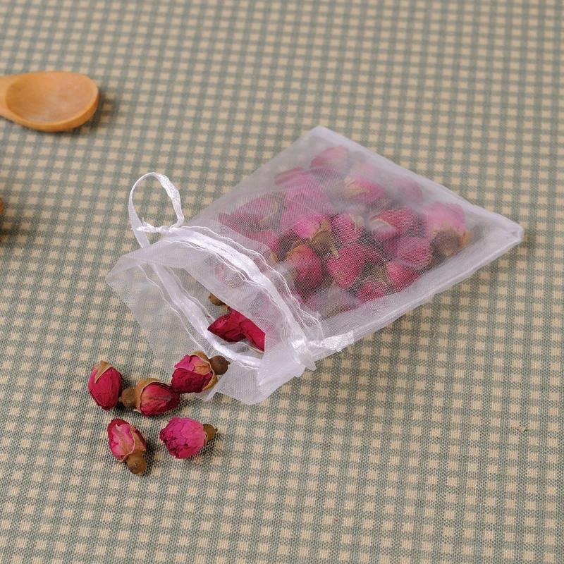 New 50Pcs Organza Bag Jewelry Packaging Gift Candy Wedding Party Goodie Packing Favors Pouches Drawable Bags Present Sweets Pouc