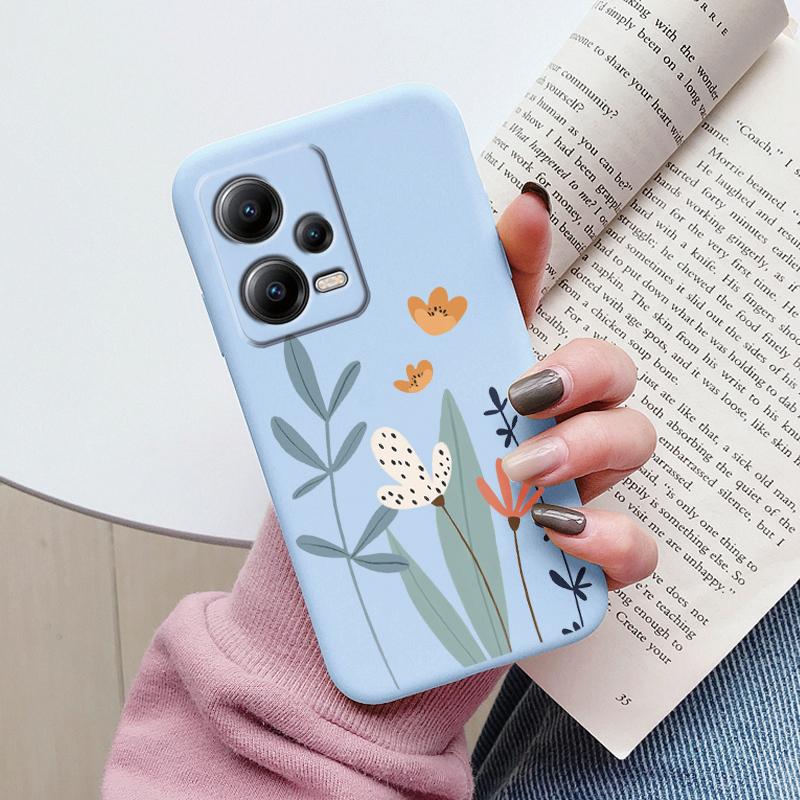 Чехол Funda Для Poco X5 PocoX5 Pro 5G Чехол Цветы Сердце Мультфильм Оболочка Мягкий Силикон Couqe Для Xiaomi Poco X 5 X5Pro