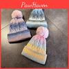 Gradient Color Knit Hat For Men Women Warm Winter Fashion Beanie