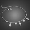 Fashion Women 100 %925 Sterling Silver Ankle 28cm Leg Bracelet Foot Summer Beach Barefoot Sandal Sankle On The Leg Accessories