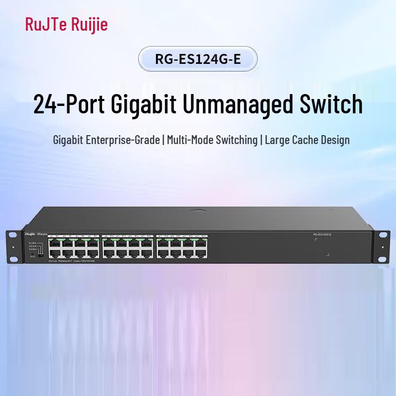 Ruijie 24-Port Gigabit Unmanaged Ethernet Switch