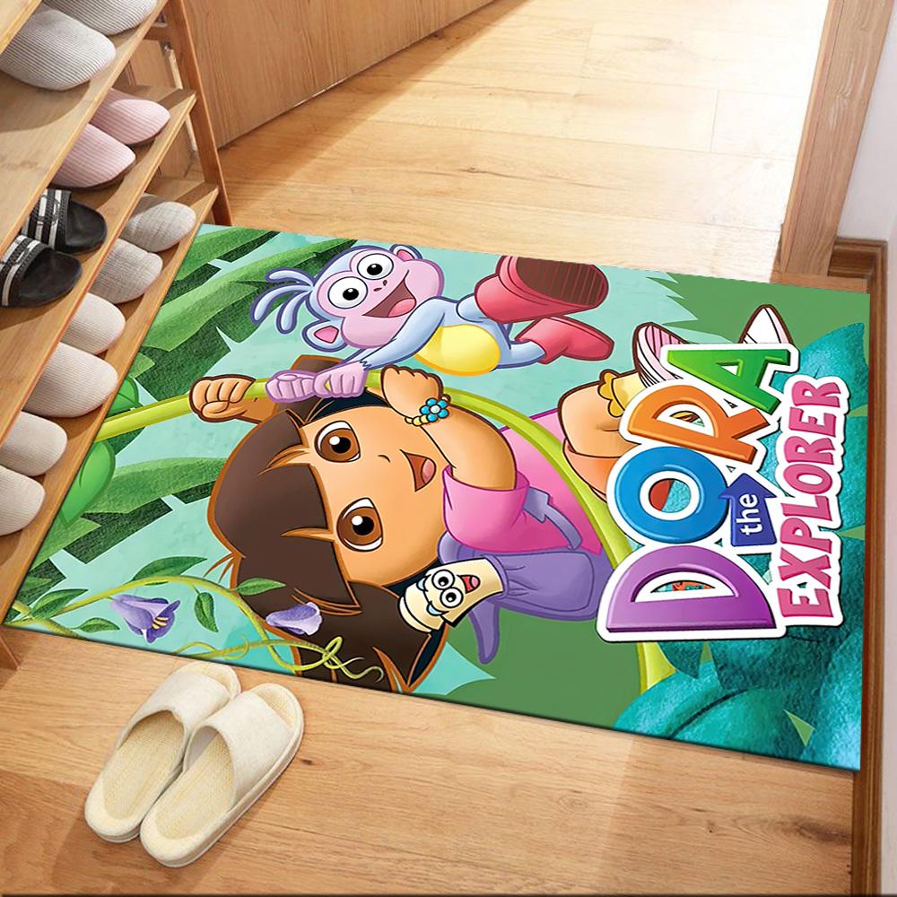 Dora And Boots Adventure Square rugs are a great choice for living rooms, bedrooms, home décor, and as gifts.