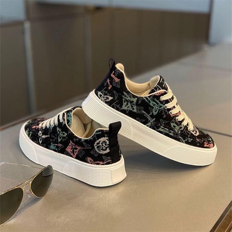 Новые мужские кеды с принтом, граффити, ретро-тренд, плоская подошва, мужские уличные повседневные парусиновые туфли, спортивный стиль