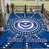 Custom Name Portsmouth FC Crystal Velvet Floor Rug Personalized Text Soft Carpet Home Decor
