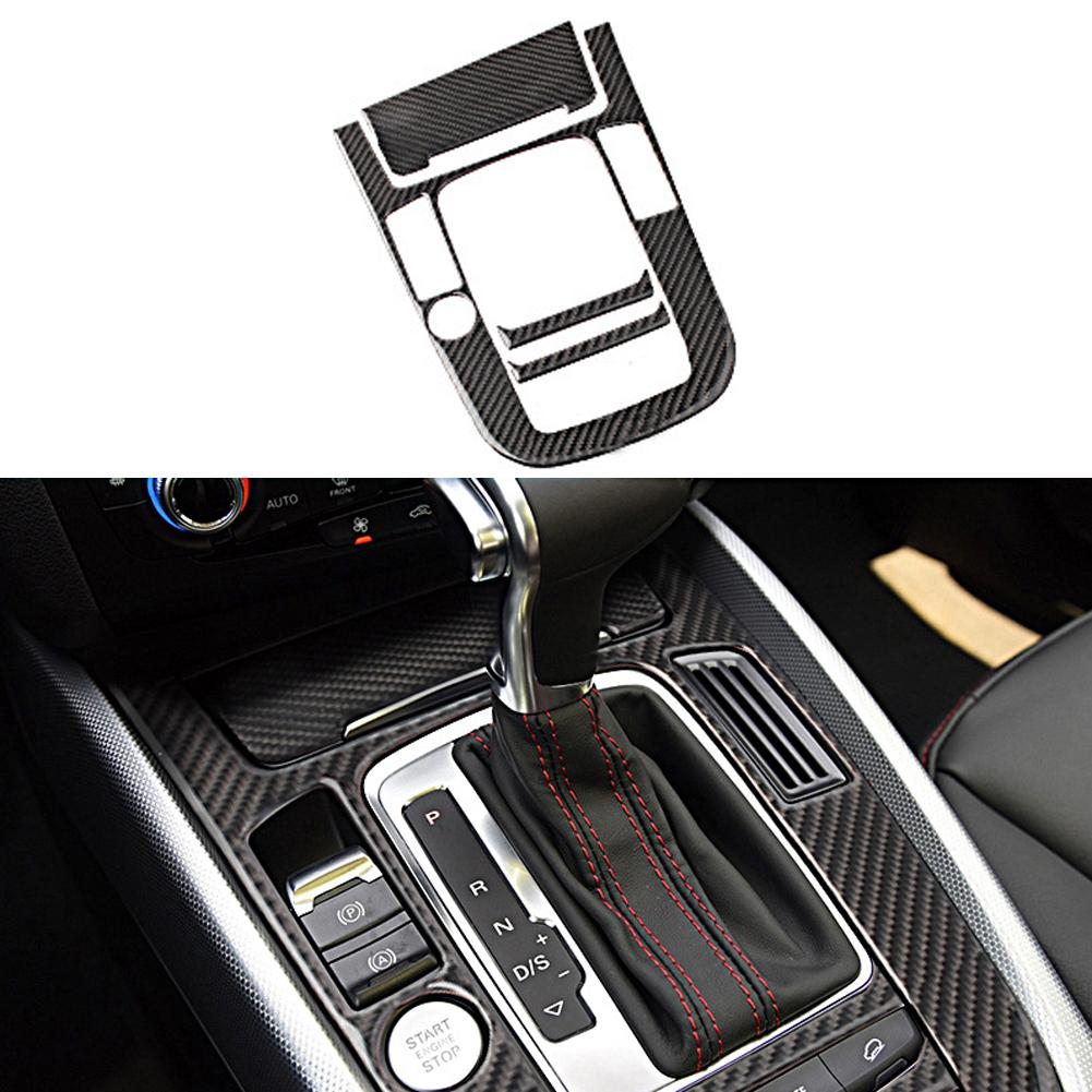Для A4L A5 2009 2010 2011 2012 2013 2014 2015 2016/ Q5 2010 - 2018 Отделка крышки панели переключения передач центральной консоли из углеродного волокна