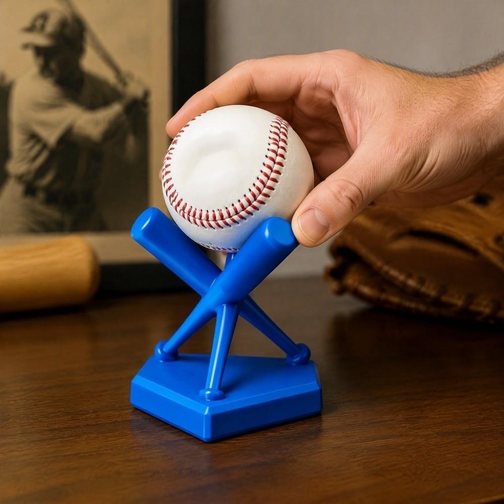 PLA Mini Baseball Stand Holder Three Baseball Bats Shaped Golf Ball Display Stand Softball