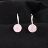 Rose Chalcedony Gemstone 925 Sterling Silver Jewelry Handmade Earrings 0.93" EE-177-20