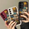Матовый противоударный чехол с принтом номерного знака для Samsung S25 Ultra S24 FE S23 A56 A36 A16 A15 A55 A35, защита линз, мягкий силиконовый чехол для телефона из ТПУ
