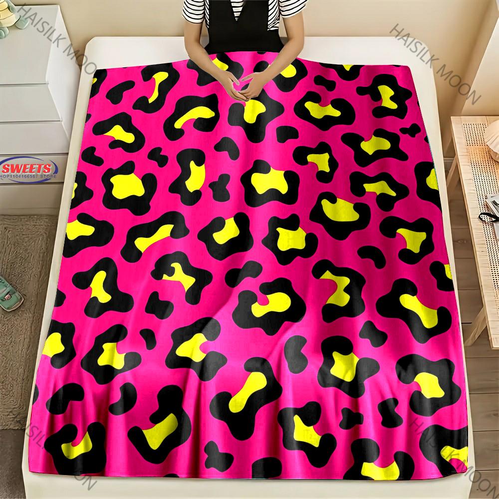 New Arrived! Colorful Leopard Themed Blankets for Friends Son Daughter Wife Birthday Holidays Christmas Fashion Gift Fast Arrive