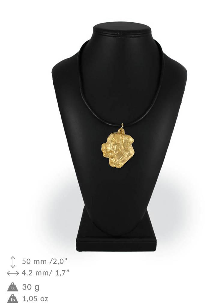 Tosa Inu, Tosa-Ken, Japanese Mastiff - necklace with a dog in a gift box, gold-plated pendant for a dog lover, striking jewelry by Art-Dog
