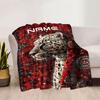 Home Customize Your Name Blankets Leopard On Red Carpet Pattern Comfortable Soft Lightweight Allseason Multipurpose Blanket For Picnics Sofas Offices