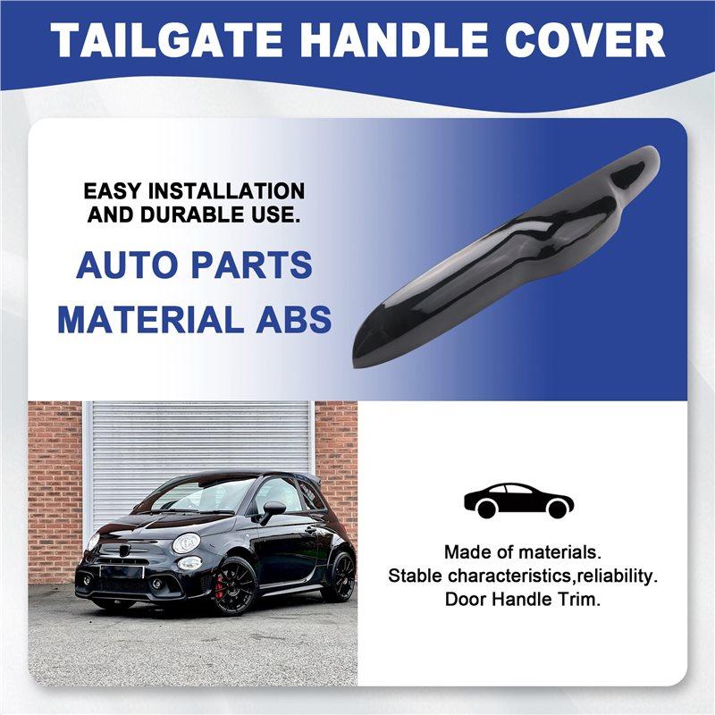 AU63-For Fiat Abarth 500 595 695 Car Trunk Door Handle Cover Decorative Sticker Tailgate Handle Cover
