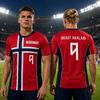 Norway Number 9 HAALAND Jersey Football Tee O-neck Short Sleeve Loose Male T-shirt Streetwear Unisex Graphic Print Merch T-shirt