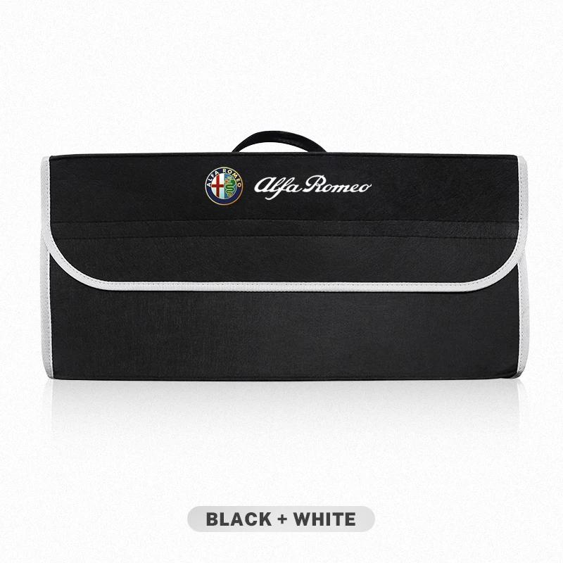 Car Stickers For Alfa Romeo Car Trunk Foldable Storage Box Felt Cloth Organizer Tidying Bag For Alfa Romeo Giulietta GT 159 147