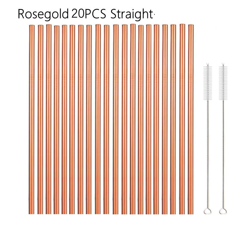 6*215 мм красочные соломинки из нержавеющей стали 304, экологически чистые многоразовые металлические изогнутые соломинки, набор вечеринок, аксессуары для бара