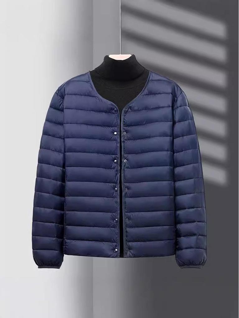 Men's Ultra-Thin Lightweight Down Cotton Work Jacket - Cold-Proof, Plus Size, Short Coat.