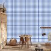 Wallpaper Fabric Pattern Azure, Blue and White for Living Room and Bedroom 50x1000