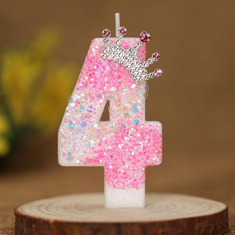 Princess Crown Digital Birthday Cake Candles - Creative Decoration
