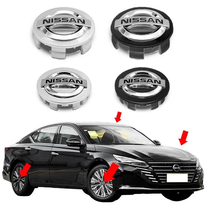 For Nissan ArR44Pcs 54/60mm Car Logo Wheel Center Hub Caps Rims Cover For Nissan X-trail Qashqai Note Juke Sentra Patrol Leaf Tiida Accessories