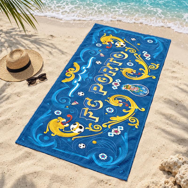 FC Porto Microfiber Beach Towel Quick Dry Sand Free Lightweight Beach Towels for Travel Swimming Camping