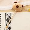 Cute Animal Plush Back Hammer Stick With Short Plush Fabric Bear Design
