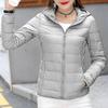 Women's Hooded Down Cotton Jacket - Short, Plus Size, Thick, Warm, Korean Style, Simple Casual Fashion, Lightweight Outerwear.