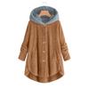 Women's Fashion Stitching Loose Hoodies Long Sleeve Plush Coat