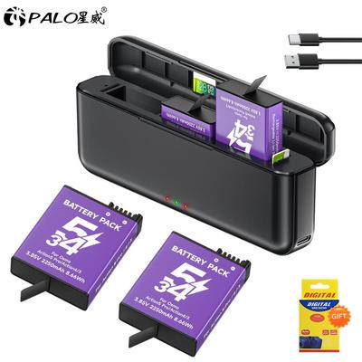 2250 мАч для аккумулятора камеры DJI Osmo Action 5 Pro Action 4 с 3-канальным быстрым зарядным устройством для аксессуаров DJI Osmo Action 4/3