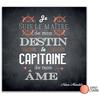 [Q4806] - Black Slate Canvas 'Quotes' ('I Am the Master of My Destiny . . . Mandela') - 40x40 Cm