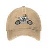Motocross // Monochromatic Grey and Black and White Motorcycles Baseball Cap Dropshipping Cosplay Fashion Caps Male Women'S
