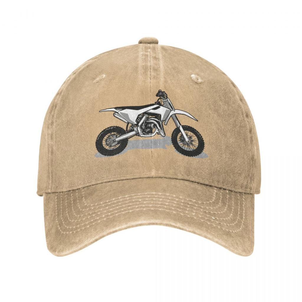 Motocross // Monochromatic Grey and Black and White Motorcycles Baseball Cap Dropshipping Cosplay Fashion Caps Male Women'S