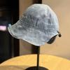 New model of women's denim fisherman hat with back opening for ponytail, suitable for spring and autumn, provides sun protection, UV protection, and