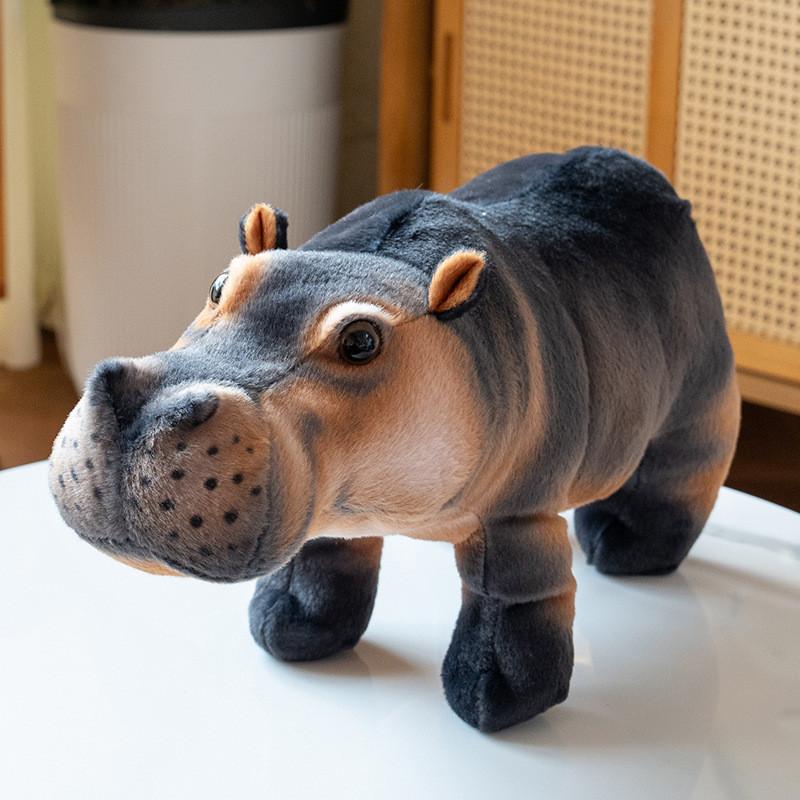 Cute Hippo Plush Doll Soft And Huggable Stuffed Animal Toy Ideal Childrens Gift For Birthday