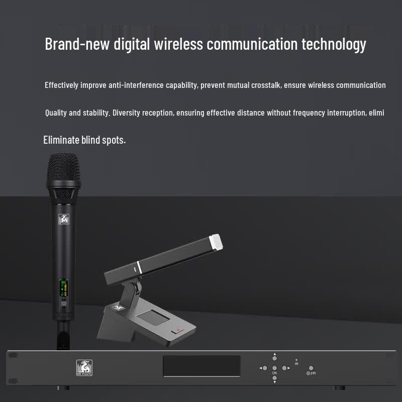 FionTu Wireless Conference System (8 Square Rods + 2 Handheld Mics) (CN version)