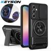 KEYSION Магнитный чехол для телефона Samsung Galaxy A54 5G A34 A14 A04S Защита камеры со сдвижной крышкой Вертикальная подставка Кольцо Ударопрочный чехол