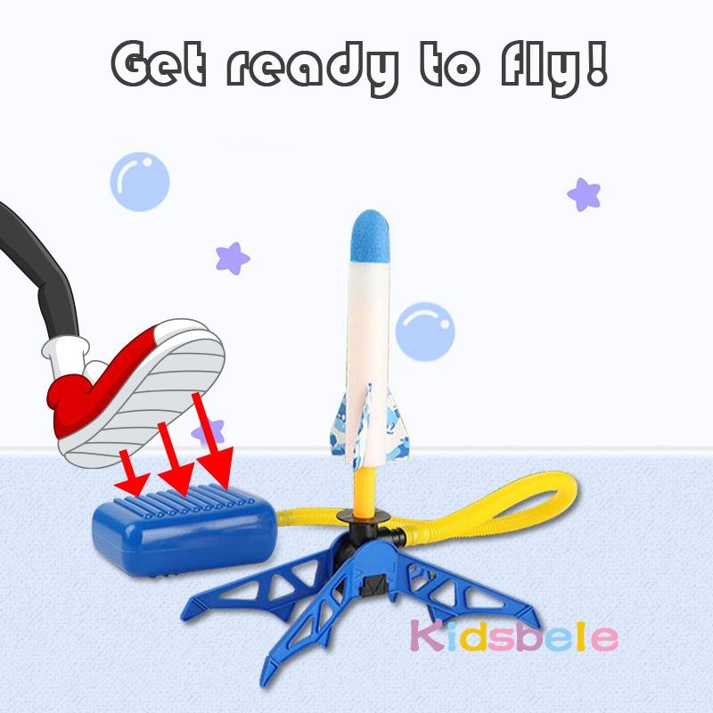 999 Kid Air Rocket Foot Pump Launcher Toys Спортивная игра Jump Stomp Открытый детский игровой набор Игрушечные прессованные ракетные установки Игры с педалью