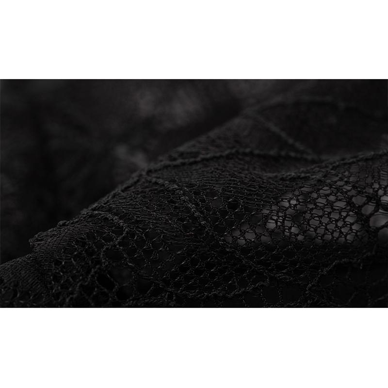 Calvin Klein Solid Color Lace Panel Cotton Breathable Bikini Briefs Women Underwear Space-Black QF7353ADUB1