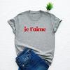 Я тебя люблю Футболка Французская Футболка Футболка Париж Я тебя люблю Топы Франция Отпускные Топы Французский Подарок Женская Модная Футболка