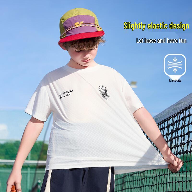 ASK JUNIOR Boys' Breathable Outdoor Short Sleeve T-Shirt