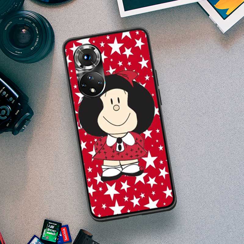 Милый чехол для телефона M-Mafaldas для Huawei P Smart 2021 Y5 Y6 Y7 Y9 Honor 50 20 Pro 10 10I 9 9X Y9S 8 8A 8X 8S 7S Cover