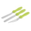 3pcs Stainless Steel Baking Spatulas Set Reusable Food Grade Stainless Steel Plastic Cake Cream