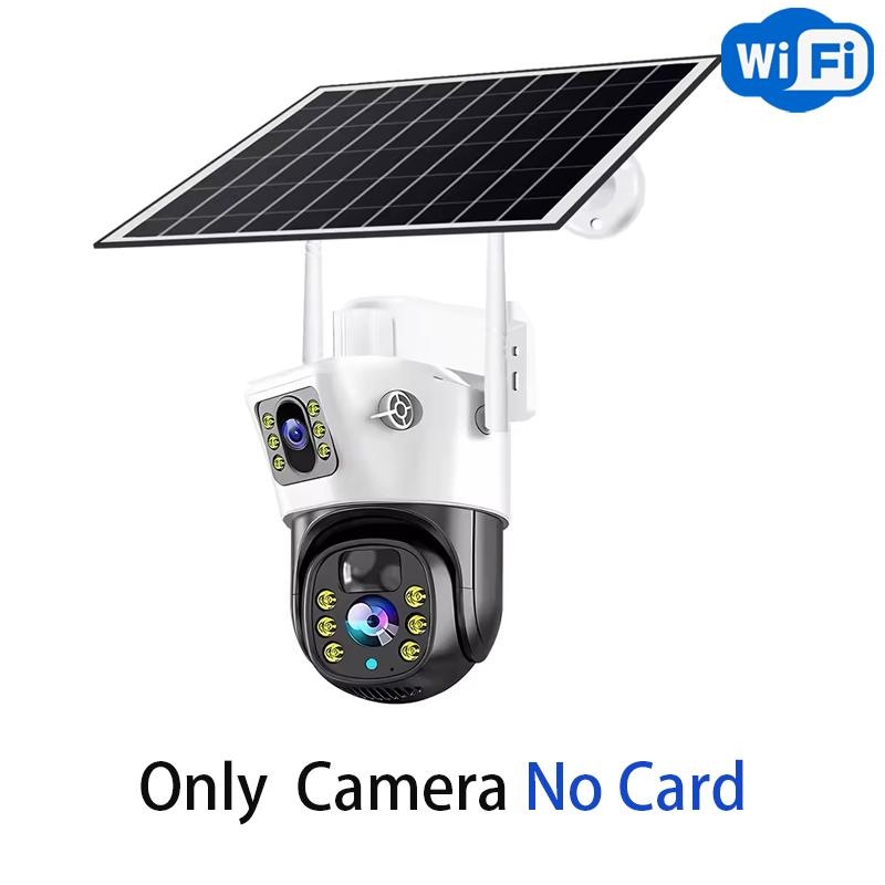 LS VISION 8MP Solar Camera 4G Wireless WiFi Dual Lens CCTV 4K Dual Screen Security Protection Human Detection PTZ Waterproof Outdoors Cam