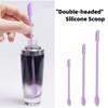 3pcs Double-head Cosmetic Digging Spoon Mini Face Mask Brush Jam Scraping Spoons  Makeup Brushes Set