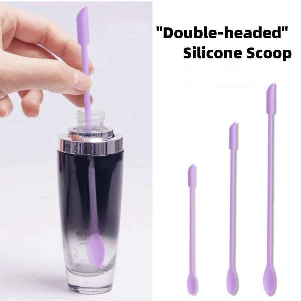 3pcs Double-head Cosmetic Digging Spoon Mini Face Mask Brush Jam Scraping Spoons  Makeup Brushes Set