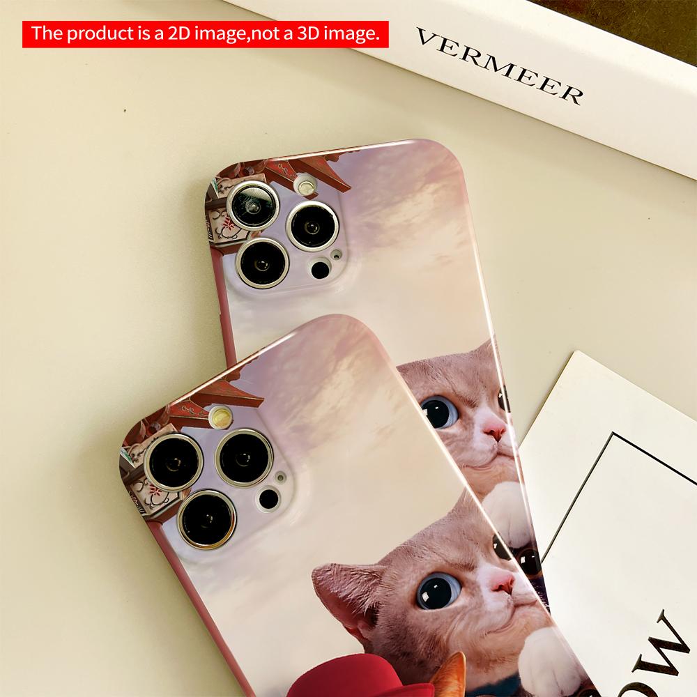 Cute Cats in Traditional Chinese Setting Phone Case All inclusive film hard phone case, compatible with iPhone 18 Pro Max 17 16 15 14 13 12 11