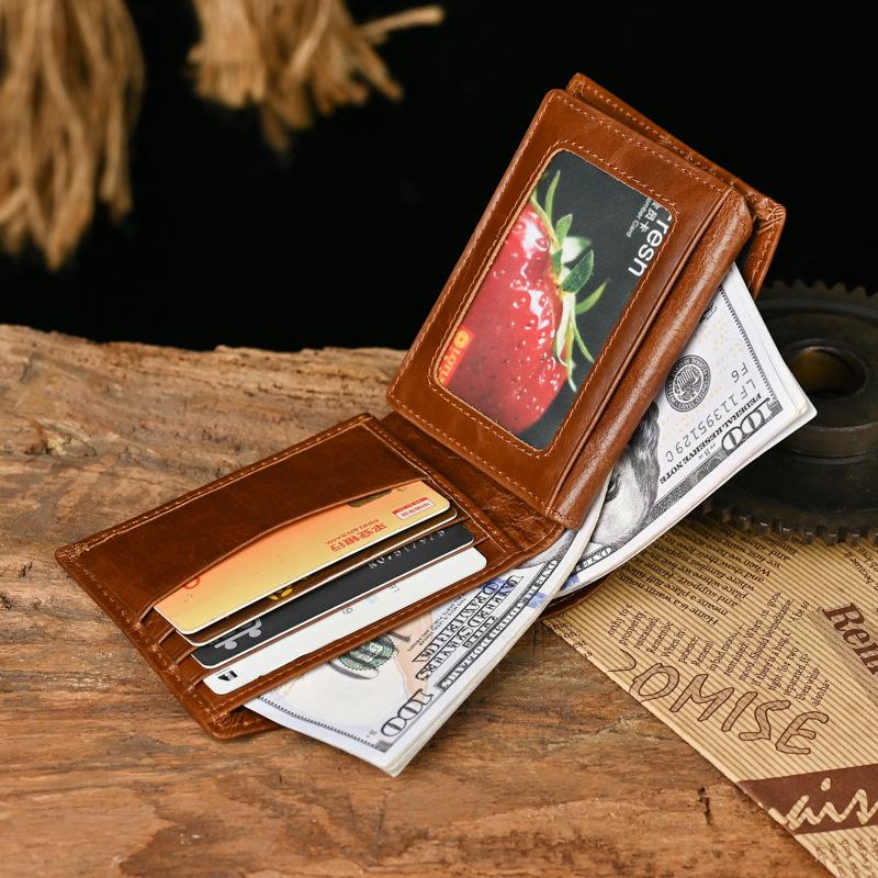 Orta Italian Bifold с окошком для удостоверения личности для мужчин, кожаный кошелек