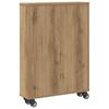 Narrow Storage Cart Artisan Oak 48x13x68 Engineered Wood