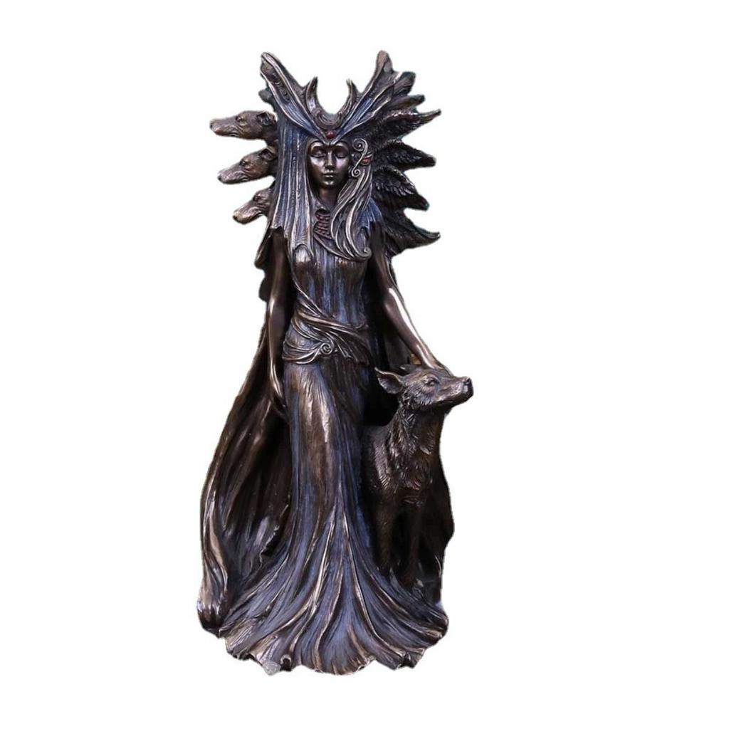 15cm Hecate Greek Goddess of Magic with Her Hounds Figurine, Resin
