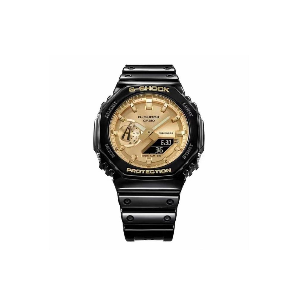 CASIO Men Liquid Crystal,Analog Dual Display Series 44mm Gold Watch GA-2100GB-1A(Watch3--)